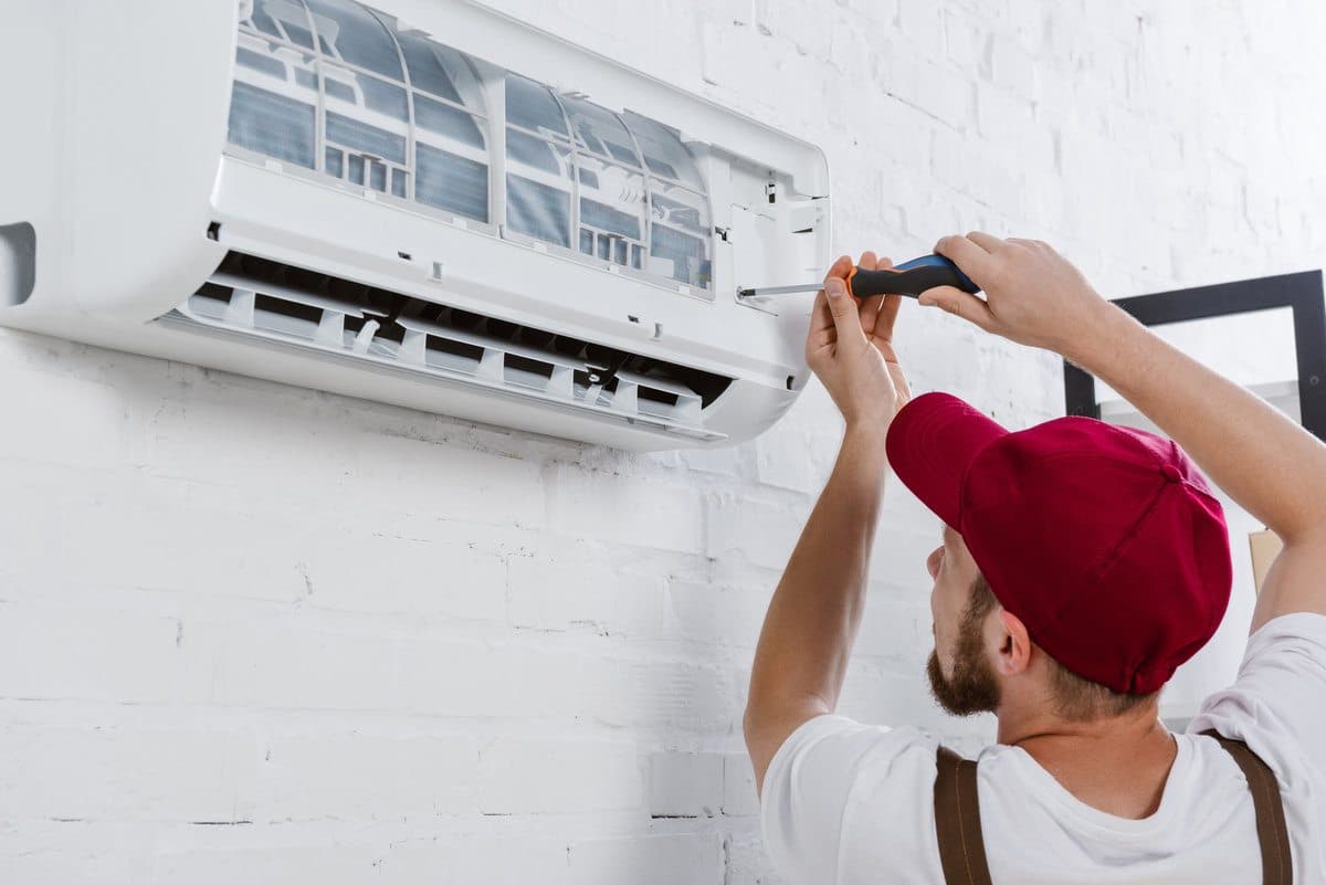 AC repair in progress